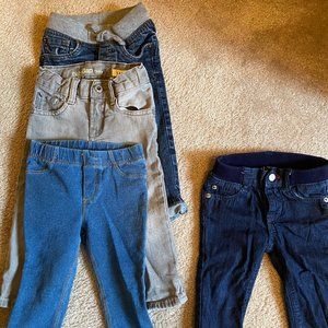 Bundle 2T Jean pants 3 + Baby Gap/Gymboree 6-12M